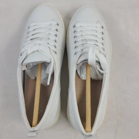 NEW Vionic Winny White Nappa Leather Casual Sneakers With Arch Support Size 7 - Picture 9 of 11
